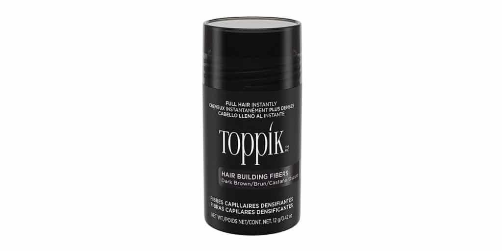 bottle of toppik hair building fibers