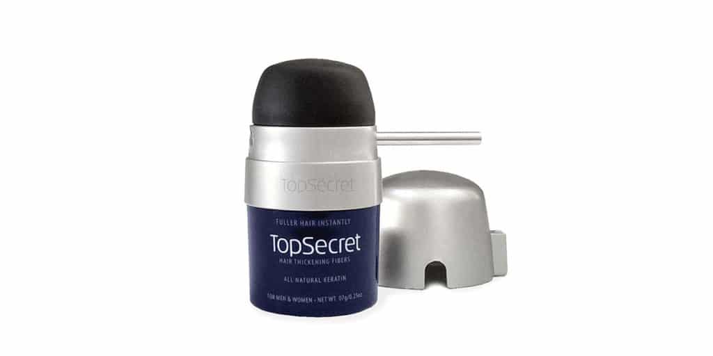 bottle of topsecret hair thickening fibers