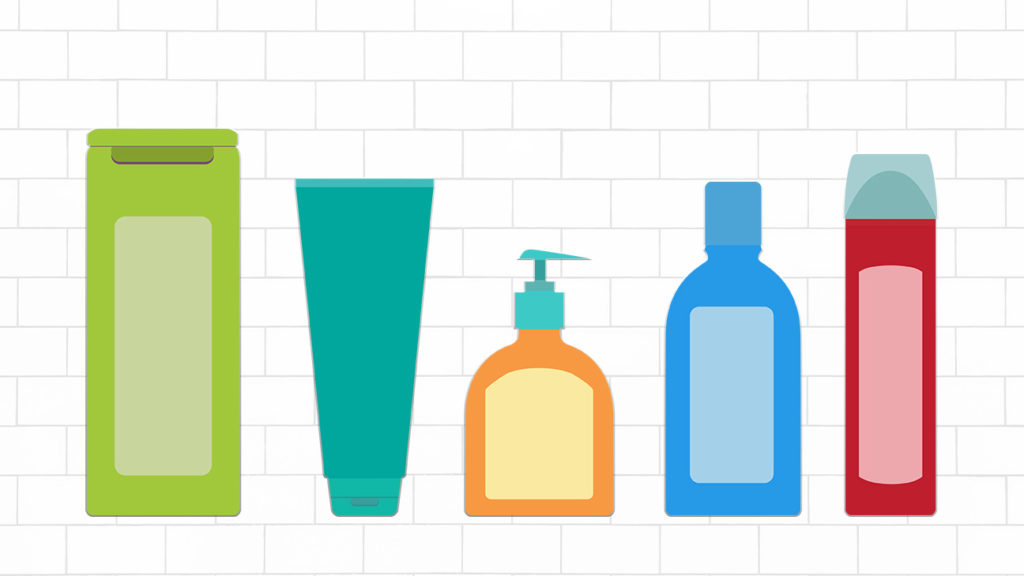 five shampoo bottles for hair loss