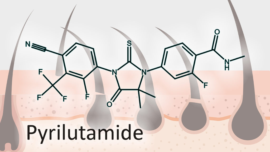 Pyrilutamide chemical formula for hair